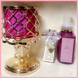 Bath & Body Works Black Cherry Merlot Set with Gold Accents